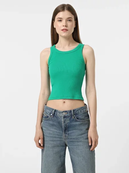 Топ Braska бавовна/еластан зелений