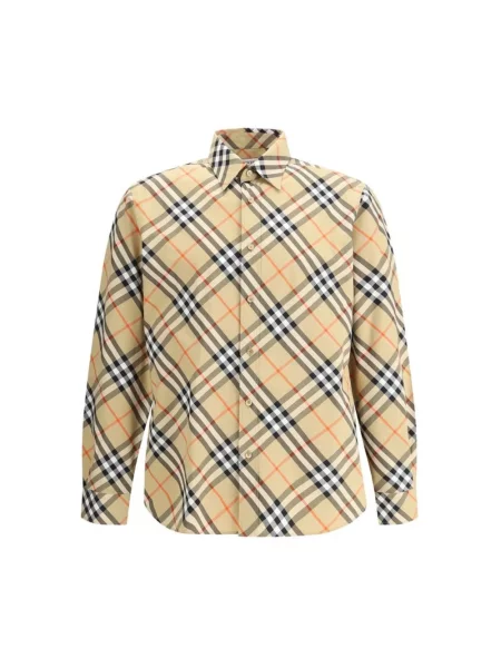 Koszula Burberry w kratę klasyczna beżowa