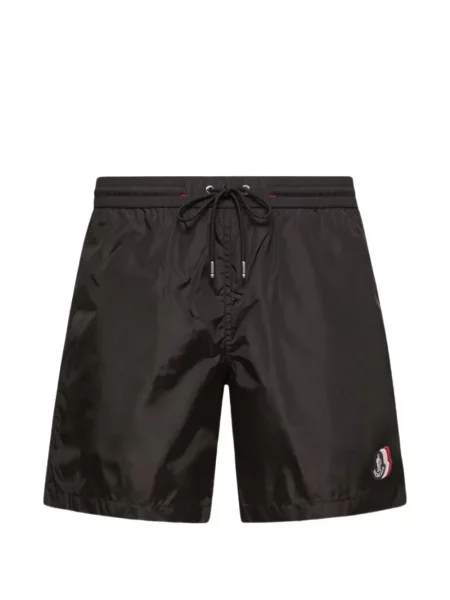 Șnur de strângere pantaloni scurți Moncler cu autograf negru