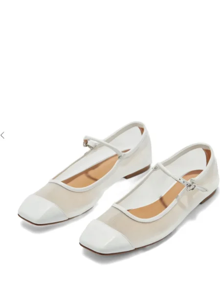 Baleríny Aeyde se síťovinou bílé