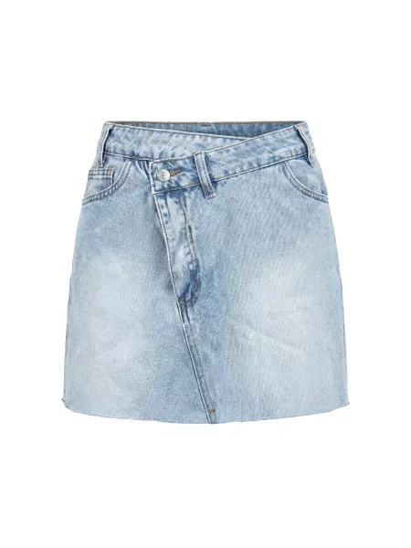Studioselect Fustă Franja denim albastru