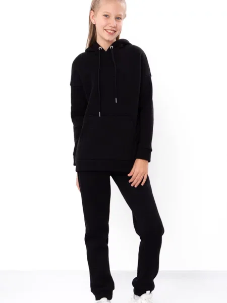 Дитячий Спортивний костюм Носи своє бавовна/поліестер чорний