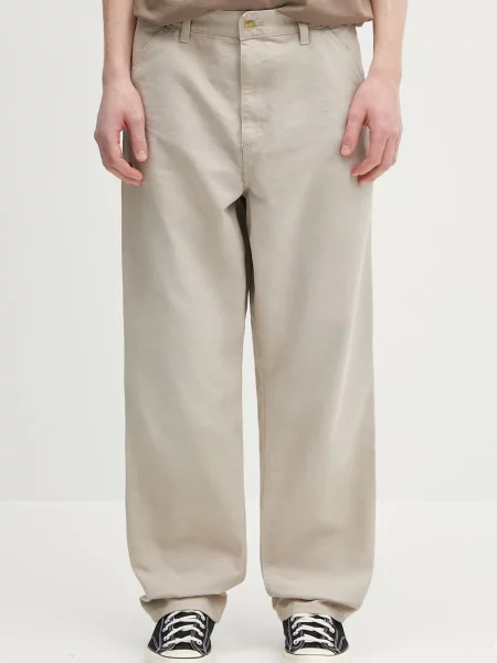 Carhartt WIP pantaloni de Single Knee Pant bej drept maro