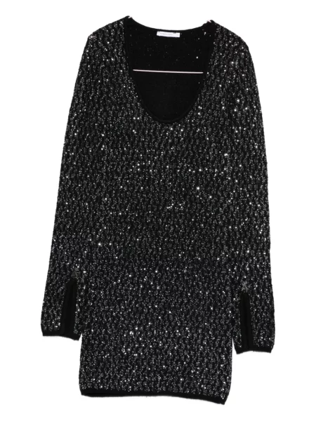 Rochie mini Patrizia Pepe cu paiete de costum negru