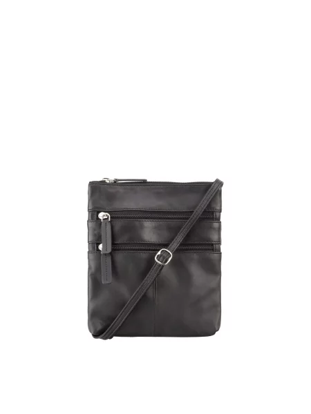 Кожаная сумка Visconti черная