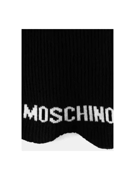Moschino szalik z wełną czarna