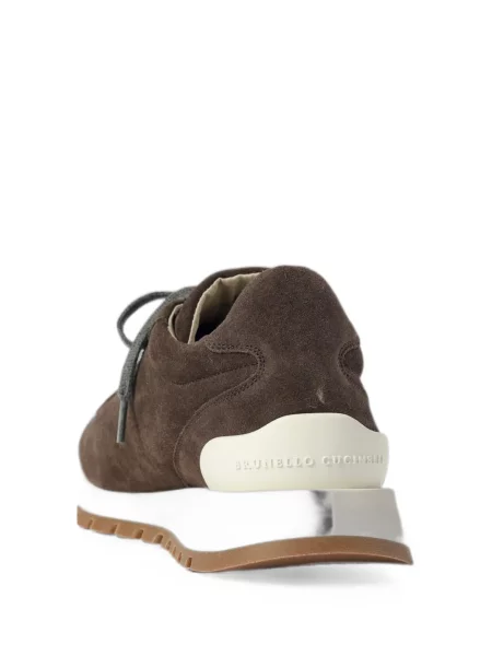 Sneakers Brunello Cucinelli σουέντ καφέ
