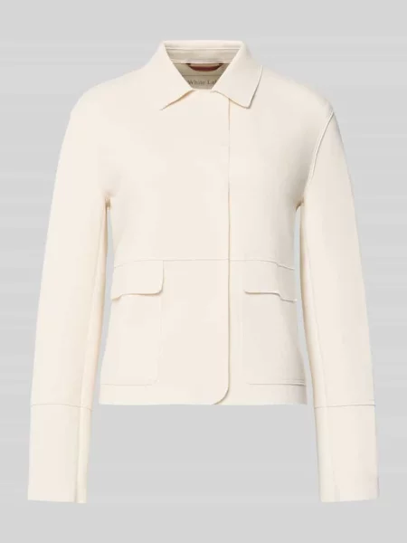 Żakiet o kroju slim fit z mieszanki bawełny White Label biała