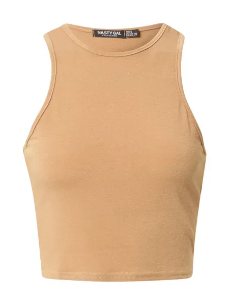 Nasty Gal Top deschis maro