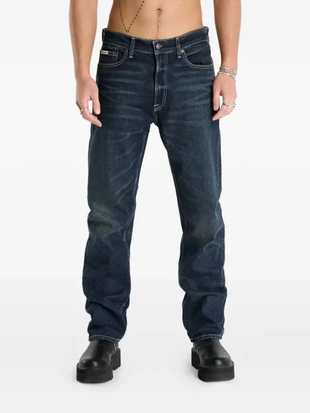 Blugi Calvin Klein cu 5 buzunare albastru