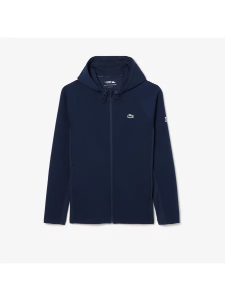 Lacoste Dres Tennis X Novak Djokovic Z Zamkiem Z Nadrukiem Regular Fit granatowy