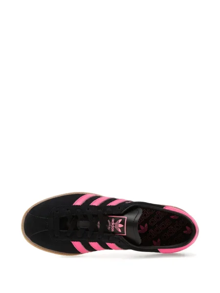 Sneakerși Adidas Campus cu imagine alergare din piele de căprioară negru