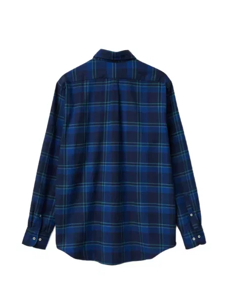 Cămașă Benetton în carouri de flanelă albastru