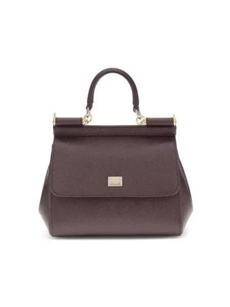 Torebka Dolce And Gabbana skórzana z nadrukiem czerwona
