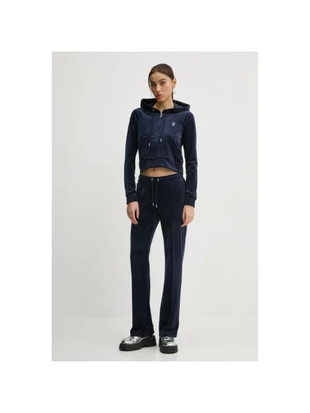 Juicy Couture Spodnie dresowe Tina Granatowy niebieskie
