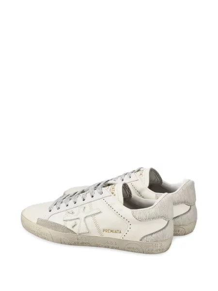 Sneakerși Premiata cu broderie alb
