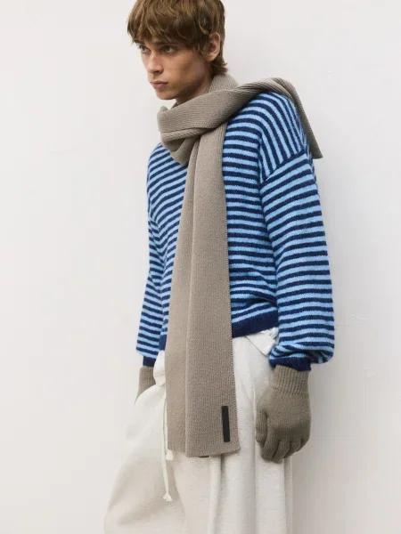 Pull&Bear Fular taupe gri