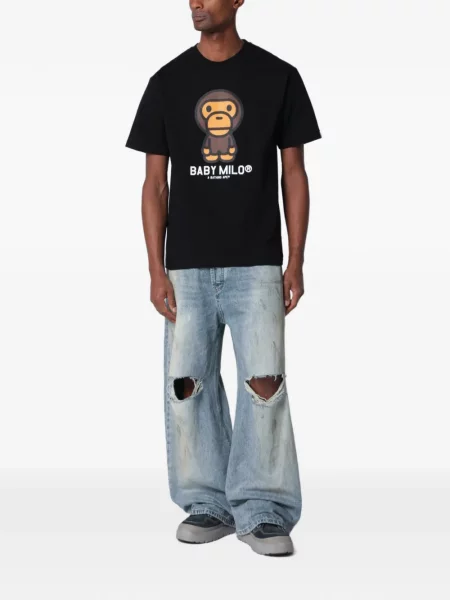 Gyerek póló A Bathing Ape® fekete