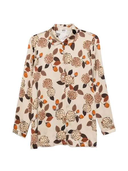 Lung cămașă Siyu cu model floral cu imagine