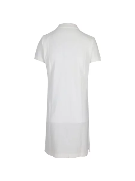 Rochie tip cămașă Polo Ralph Lauren cu broderie plasă maro