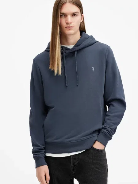 AllSaints hanorac de RAVEN OTH HOODY barbati marin cu glugă neted albastru