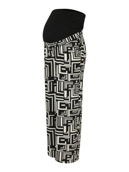Only Maternity Pantaloni OLMKARTA negru alb
