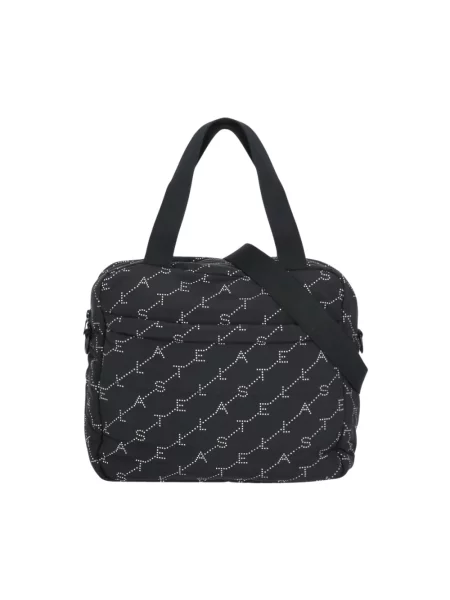 Torebka Stella Mccartney z logo czarna