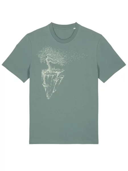 Life-Tree Tričko Organic Fairwear Maple Island tyrkysová