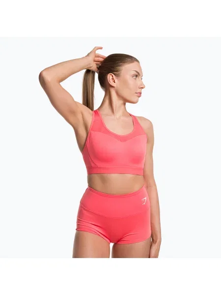 Olcsóbban. Gymshark nyitott hátú edző sport sport polka fitness melltartó. Méret: M rózsaszín