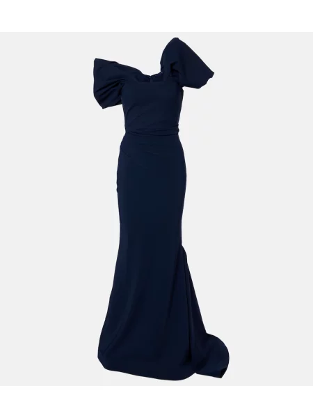 Rochie Rachel Gilbert asimetrică albastru