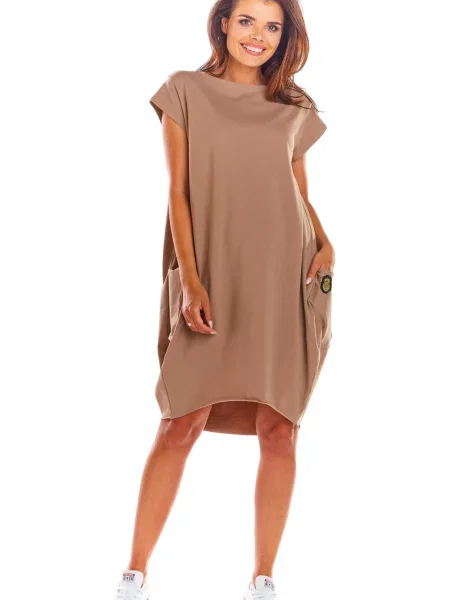 Рокля Infinite You кафяво