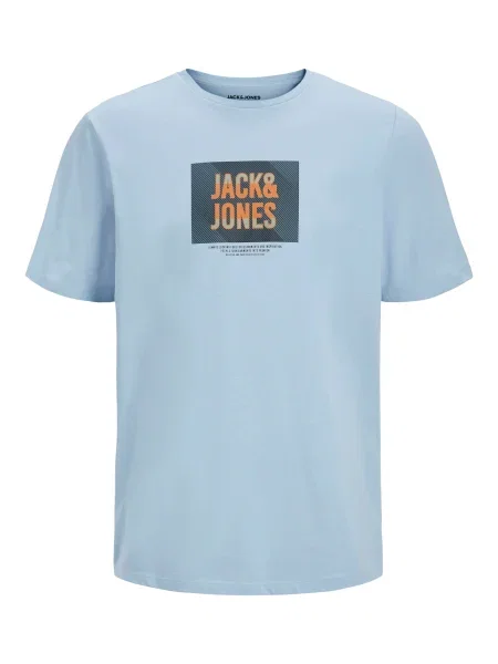 JACK & JONES Majica JJHUDSON svetlo / temno / meta / oranžna modra