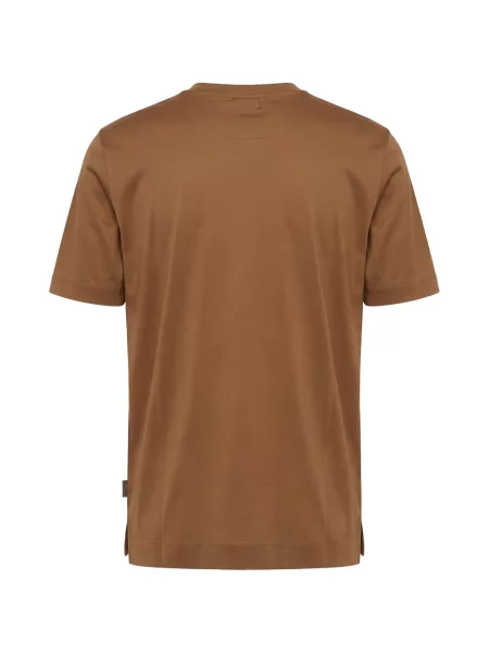 Tricou Boss cu decolteu rotund maro