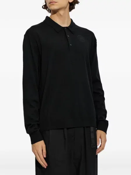 Tricou polo Canada Goose cu autograf negru