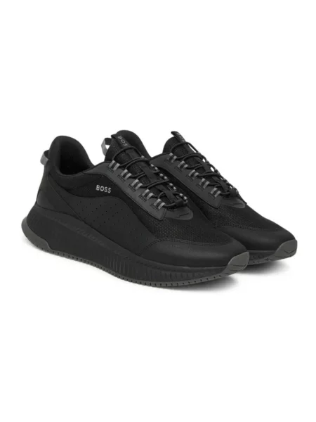 Sneakersy Boss skórzane czarne