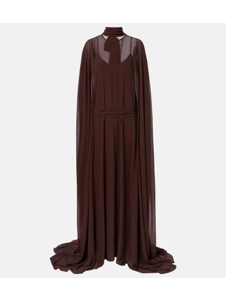 Rochie de șifon De La Vali din șifon maro