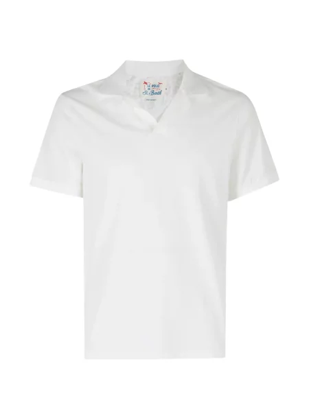Tricou Mc2 Saint Barth cu decolteu în V alb