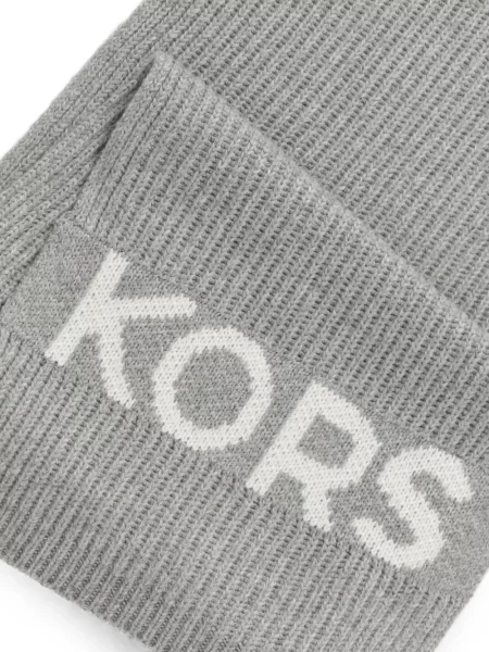 Fular Michael Michael Kors cu imagine tricotate cu legături alb