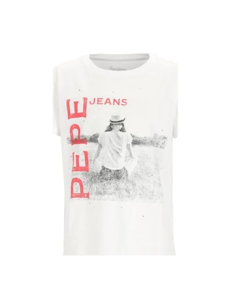 Gyerek denim ruha Pepe Jeans fehér