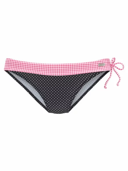 BUFFALO Slip costum de baie Vichy roz negru