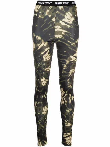 Leggings Philipp Plein cu imagine verde