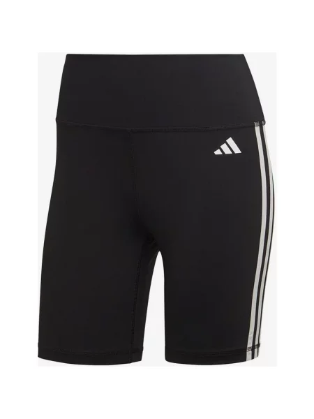 Krótkie legginsy adidas Training Essentials 3S czarno-białe XXS białe