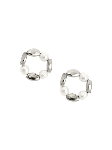 SOHI Uhani Delia srebrna bela