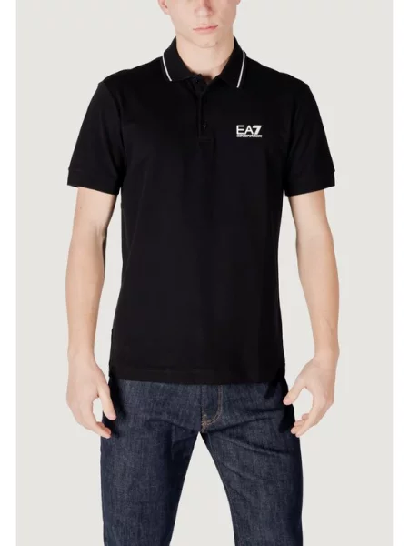 Polo tričko Emporio Armani Core Identity Piqué black černé