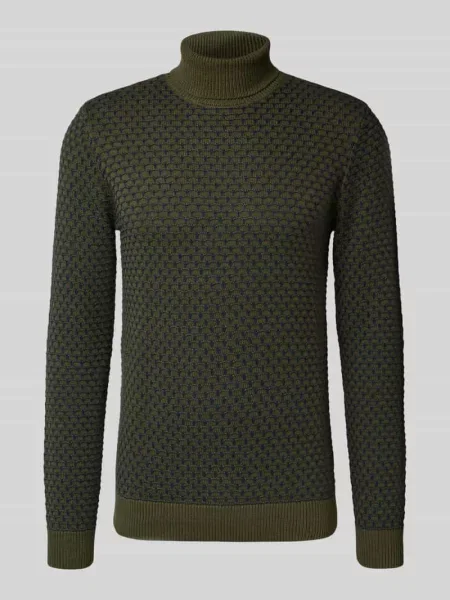 Sweter z dzianiny z golfem Blend