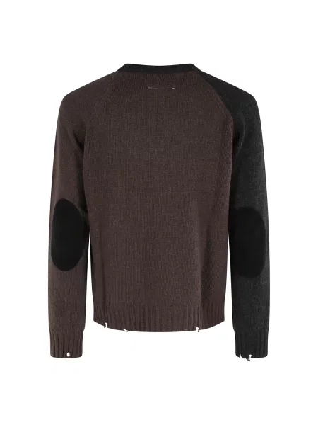Sweter Mm6 Maison Margiela z okrągłym dekoltem czarny