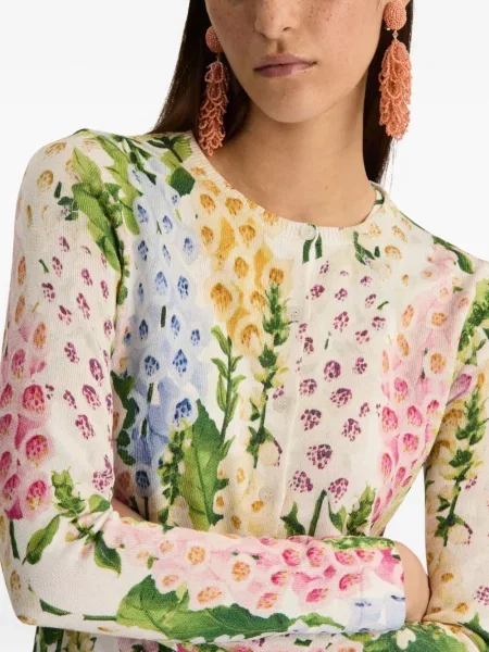 Cardigan Oscar De La Renta alb