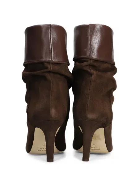 Botine The Seller din piele de căprioară maro