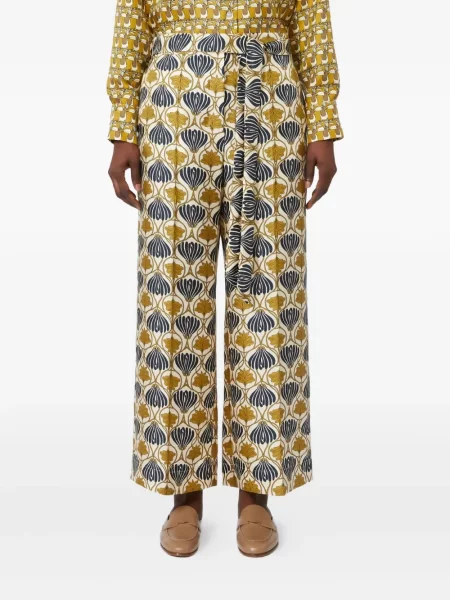 Pantaloni 's Max Mara de mătase galben