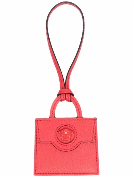 Geanta de piele Versace din piele roșu